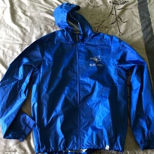 47’ Blue Jays Windbreaker Jacket with Hood and Rear Zipper